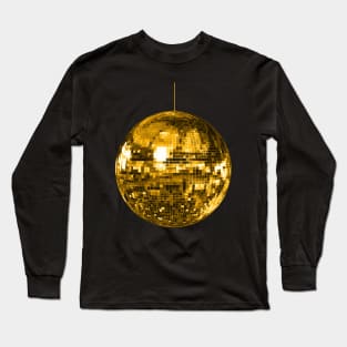 Gold Yellow Disco Ball Long Sleeve T-Shirt